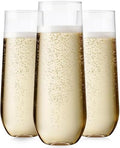 24 Pack Plastic Champagne Flutes, 9 Oz Disposable Wine Mimosa Glasses by Maaacute
