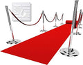 EZLucky Red Carpet Runner for Party, 2.6X30 ft, 130 GSM Felt Non-Woven Fabric, Hollywood Red Carpet for Event, Aisle Runner for Wedding Ceremony, Movie Theme Party Deco, Red Runway Rug for Prom by EZLucky