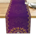 Linen Diwali Table Runner, Diwali Table Cloth Indian Table Decorations by Unknown