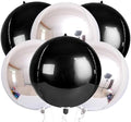 KatchOn Black and Silver Balloons - 22 Inch, Pack of 6, Birthday Decoration by KatchOn