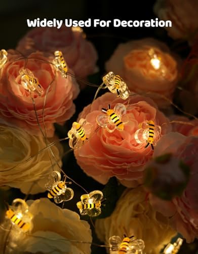 Bee Decor USB String Lights 10Ft 30 LEDs Bee Bumble Whimsical Decorations Honey Gifts for DIY, Home, Classroom, Birthday, Kids Room, Garden, Baby Shower, Party - Image 5