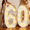Imprsv Marquee Numbers 4FT Large Light Up Numbers 60 Birthday Decorations by Letsmakeitimpressive