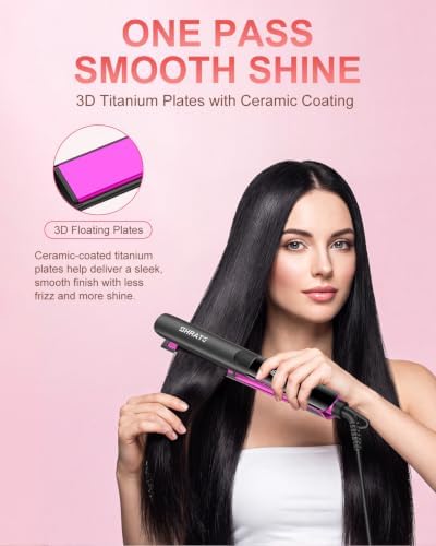 SHRATE Flat Iron Hair Straightener | 2 in 1 Flat Iron and Curler | 1.2 Inch - Image 4