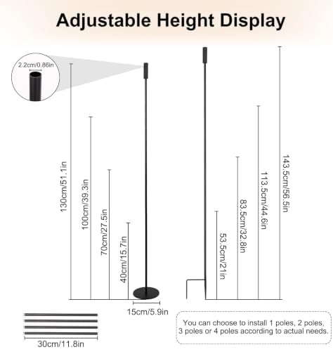 4PCS Adjustable Black Metal Candle Holders for Tables & Floor - Image 3