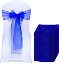 MDS Pack of 125 Organza Chair Sashes for Wedding & Event Décor – Royal Blue by MDS