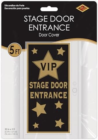 Beistle VIP Stage Door Entrance Door Cover, Hollywood Red Carpet Party Decoration & Awards Night Decor, Celebrity Movie Megastar Door Covering, 5' x 30" - Image 6