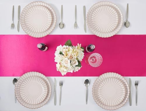 Hot Pink Satin Table Runner, 12x108 Inches, 12 Pack - Image 5