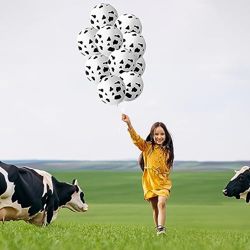 Cow Print Balloons, 30 Pcs Cute Cow Latex Balloons for Kids Party, Black White Western Cowboy Cowgirl Balloons for Boys Girls Farm Theme First Rodeo Birthday Baby Shower Party Decorations Supplies - Image 5
