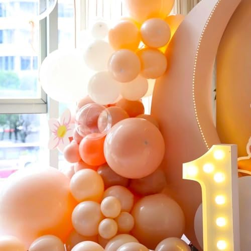 Voircoloria 90pcs Peach Balloons Garland Arch Kit, 18 12 10 5 Inch - Image 4