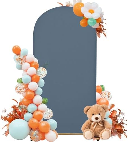 6.6FT Wedding Arch Cover – Stretchy Spandex Fabric Backdrop for Arch Stand by SUKAIKEQA