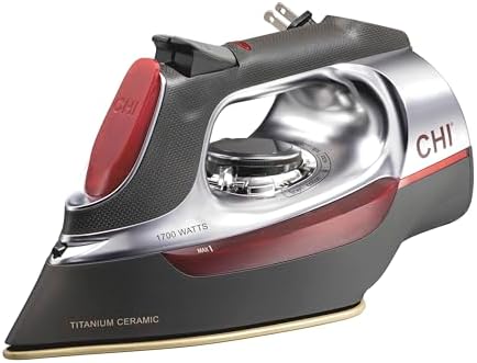 CHI Steam Iron for Clothes with Vertical Steam Burst, 1700 Watts, 8" Cord by FaroukSystemsInc