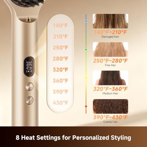 Dreame Voya Hair Straightener Brush, PTC Heating Straightening Comb - Image 7