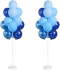 Balloon Sticks with Base for Floor&Table,Metallic Pearl Baby Blue Balloon Column Stand Kit Adjustable 20"-63",Base&Pole,Backdrop Decoration for Party Wedding Baby Shower Birthday by Tosuced