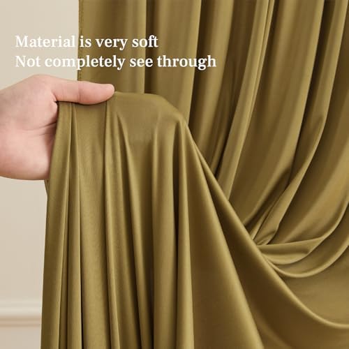 8x10FT Light Brown Backdrop Curtains for Wedding Parties, Wrinkle Free Polyester Photography Backdrop Drapes for Wedding Baby Shower Birthday Parties Stage Background Stand Decorations 4x10ft,2 Panels - Image 7