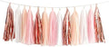 We Moment 20pcs Shiny Tassel Garland Banner Tissue Paper Tassels for Wedding, Baby Shower, Table Decor，Event & Party Supplies, DIY Kits - (Rose Gold,Peach Color,Light Pink,White) by We+Moment