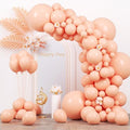 Voircoloria 130pcs Pastel Orange Balloons Arch Kits 18 12 10 5 Inch by Voircoloria