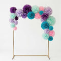PapaKit 20pc Mermaid Purple Tissue Paper Pom Poms Set – Decorative Hanging Paper Flowers for Birthday Party, Baby Shower, Wedding, Bridal Shower, and Bachelorette Backdrop by PapaKitCreativeDecoration