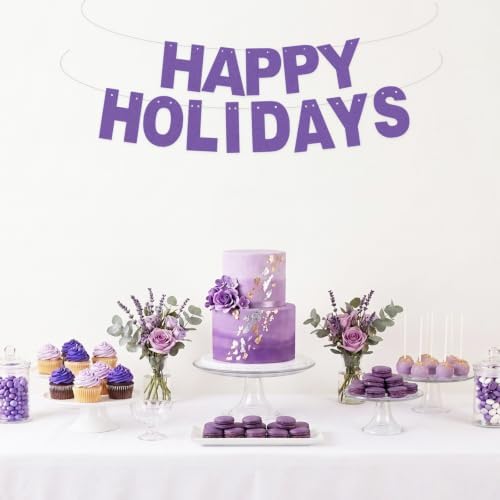 BEISHIDA 116 PCS A-Z DIY Letter Banner Kit Make Your Own Banner Including 111 Letters and Numbers 3 Rope and 2 Threading Device,Customized for Birthday Graduation Wedding Decor Matte Purple - Image 3