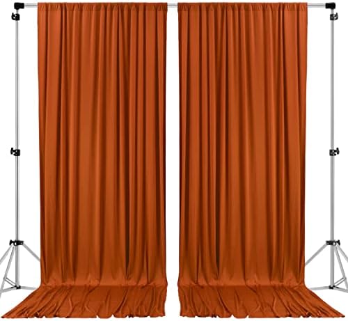 AK TRADING CO. 10 feet x 10 feet Rust IFR Polyester Backdrop Drapes Curtains Panels with Rod Pockets - Wedding Ceremony Party Home Window Decorations by Fabrics%7CEventDecor%7CCrafts%7CUpholsteryFoam