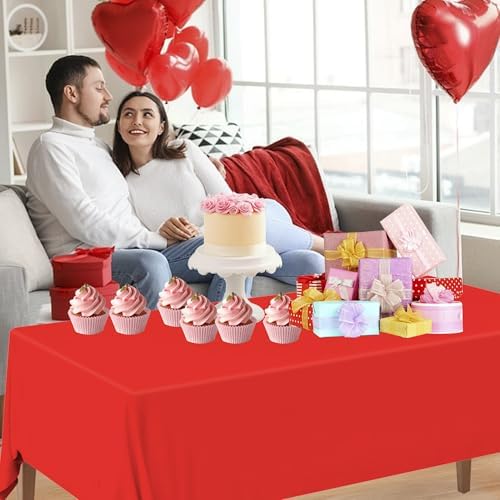 12Pcs Pink Plastic Tablecloths Disposable,54 x 108 Inch - Image 6