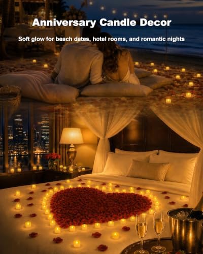 Homemory 100-Pack Flameless Tea Lights Candles Battery Operated, 200+ Hours - Image 6