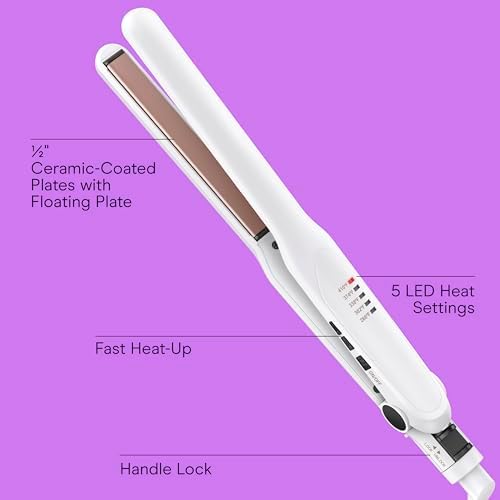 Conair Hair Straightener, Double Ceramic, 1/2" Floating Plates - Image 2