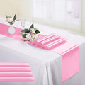 5-Pack Satin Table Runner Pink 12 x 108 inches Long, Table Runners for Wedding, Birthday Parties, Banquets Decorations（5 Pack, 12x108 Inch, Pink） by Hahuho