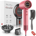MelodySusie Hair Dryer with Diffuser, 1600W Fast Drying Low Noise Ionic Hair Dryer for Curly Hair with Diffuser,Nozzle and Hair Brush,120,000 RPM Blow Dryer Ideal for Women by MelodySusie