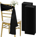fani 60 PCS Satin Chair Sashes, 7x78 Inch, Black by fani