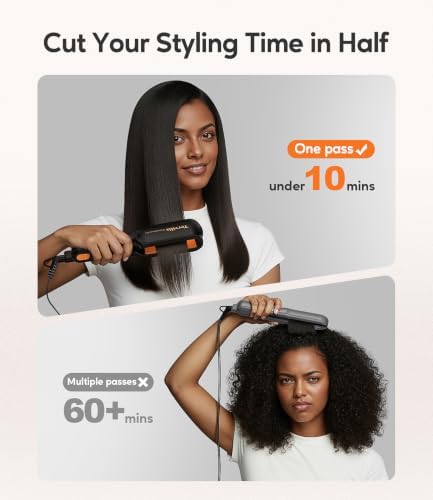 Terviiix Flat Iron Hair Straightener, 2 Inch, Faster Styling - Image 3