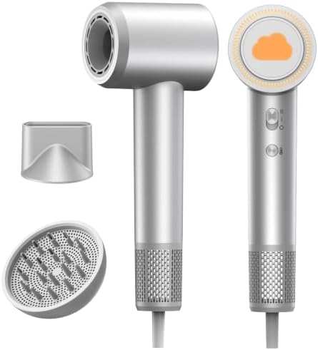 Hair Dryer with Diffuser, High-Speed Ionic Travel Blow Dryer Fast Drying by Tailulu