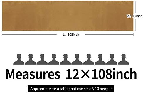 5-Pack Satin Table Runner Old Gold 12 x 108 inches Long, Table Runners for Wedding, Birthday Parties, Banquets Decorations（5 Pack, 12x108 Inch, Old Gold） - Image 4