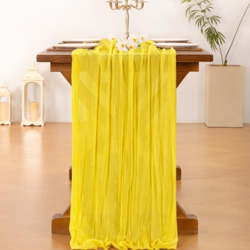 Cheesecloth Table Runner Fall Boho Wedding Birthday Party Home Decor - Image 4
