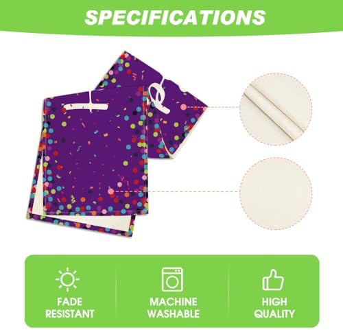 Artoid Mode Polka Dot Purple Happy Birthday Table Runner, Seasonal Kitchen Dining Table Decoration for Home Party Decor 13x72 Inch - Image 5