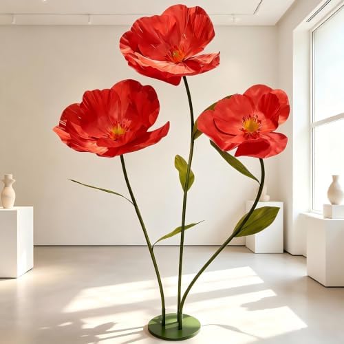 5.58FT Artificial Paper Flowers, Large Flower Backdrop by Unknown