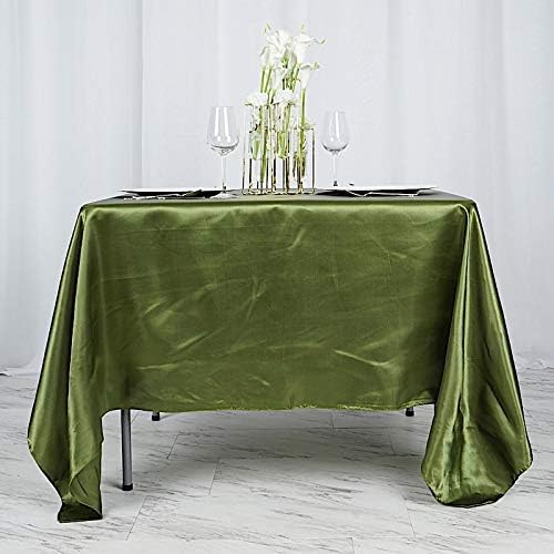 10 pcs 72x72 inch Willow Green Square Tablecloth Satin Fabric Overlays Linens | Table Cloths Cover for Wedding Party Banquet Reception Events Decoration Kitchen Dining Events Kitchen Dining - Image 4