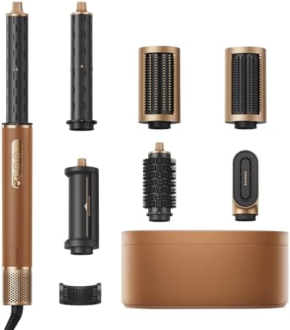 DREAME AirStyle Pro 7-in-1 Hair Styler & High Speed Dryer | Snap-on Attachments for Curling, Smoothing, Volumizing | Fast Drying, Frizz Control, Cool Shot | Luxury Leather Package, 120V Voltage by Dreame