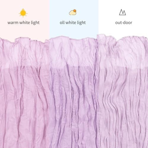 3 Pack Lavender Cheesecloth Table Runner, 17 x 108 inch, Semi Sheer Boho Cheese Cloth Fabric Table Runner Bulk for Wedding, Birthday, Party, Holiday, Home Decor (Lavender) - Image 7