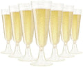 Champagne Flutes Plastic Champagne Glasses Disposable Glitter Mimosa Cups by SUREHOME
