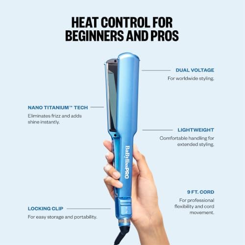 BabylissPRO Nano Titanium Digital Ultra-Thin Hair Straightener - Image 5