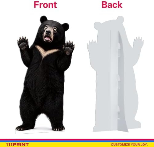 Funny Black Bear Life Size Cardboard Cutout Standee, 5FT - Image 3