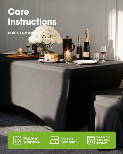 Pureegg Spandex Tablecloth 6ft 12 Pack Black - Image 4