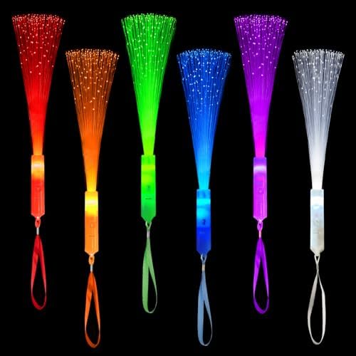 Halloween Glow in Dark Party Favors for Kid,12PCS Light Up Fiber Optic Wand by Wondrus