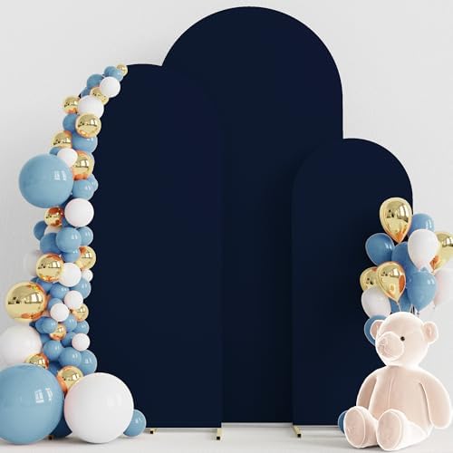 Wokceer Arch Backdrop Cover 6FT,5FT,4FT Navy Blue Arch Covers Stretchy by Wokceer