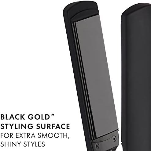Hot Tools Pro Artist Black Gold Flat Iron | Long Lasting, Extra Smooth Styles (1-1/4 in) - Image 3