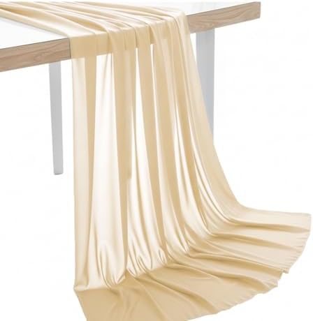 85 Yard Chiffon Fabrics, 44" Wide, Lightweight, Sheer – Champagne Gold by MDS