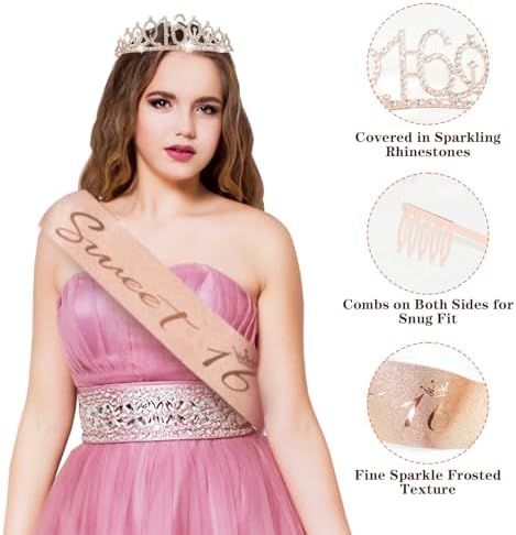 50Pcs Sweet 16 Birthday Party Decorations for Girls,Pre-Assembled Party Set - Image 4