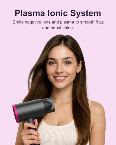 ANNLARY Hair Dryer Blow Dryer with Diffuser, Plasma Ion Hairdryer with Comb - Image 3