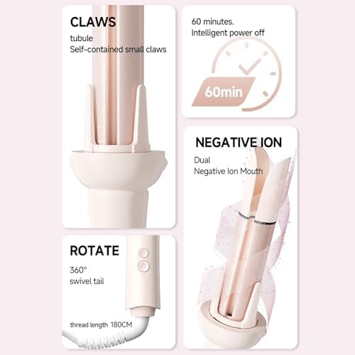 5 in 1 Interchangeable Curling Iron Set, 5 Styling Tools, 28mm，32mm，40mm Roll, Hair Straightener Brush，Volumizing Comb，and Curling Iron，3 Temp & Timer & Negative Ions - Image 5