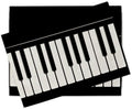 Piano Keyboard Placemats Set of 4, Black White Musical Dining Place by Croar